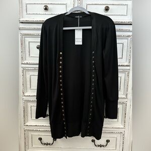 *NEW Black Cardigan with Gold Buttons (Medium)
